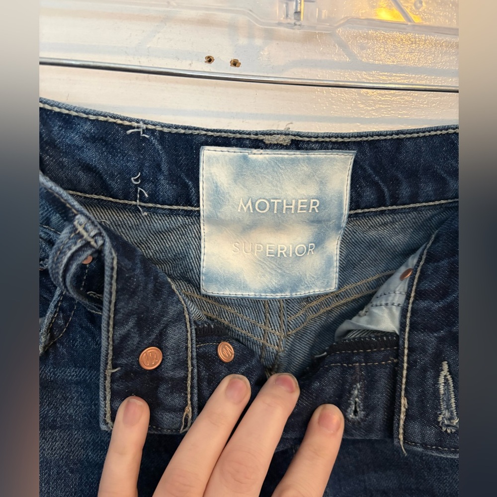 MOTHER Superior The Rambler Ankle Jeans in Well Stacked, Size 24 Medium Dark - Picture 7 of 16